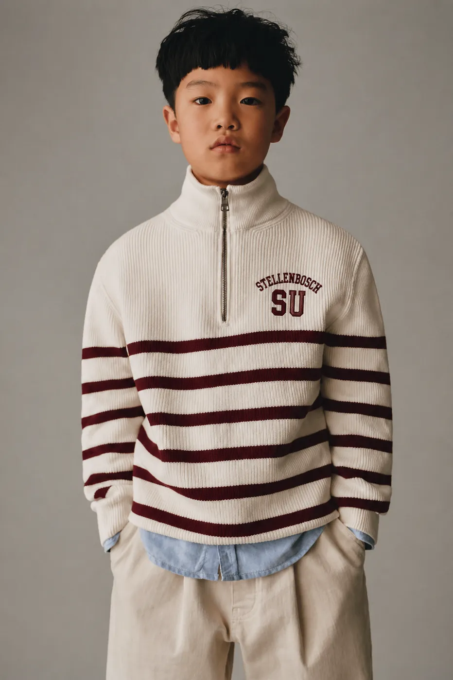 Kids SU Stripe Half-Zip